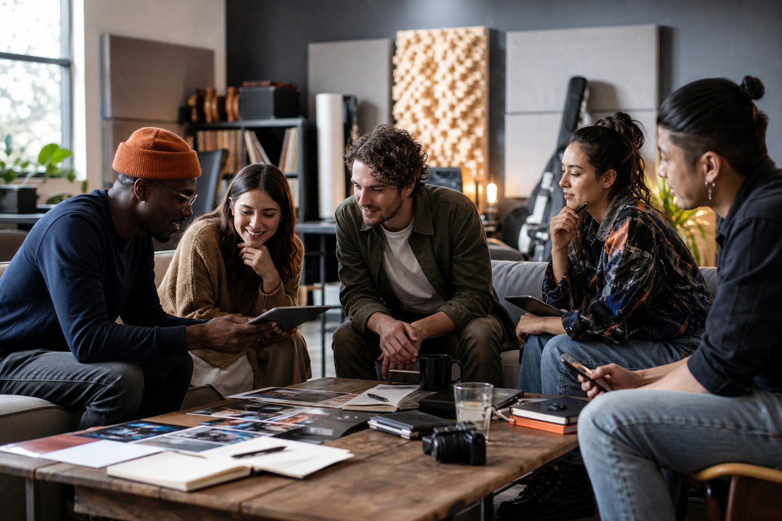 Creative partners reviewing content opportunities.